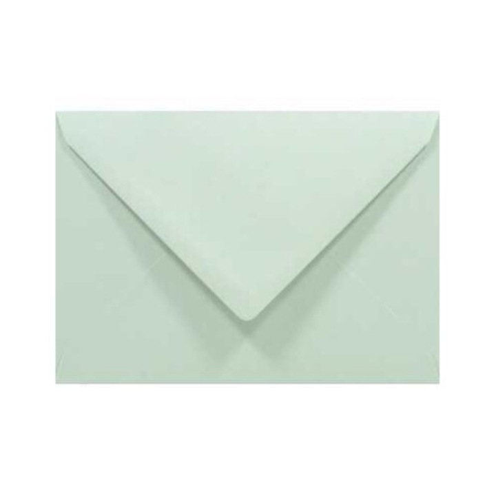 Комплект цветни гладки декоративни пликове, Netuno, Rainbow, C6, 114x162mm, 80g, Мокро лепило, V-тип, Светлозелени, 100 бр