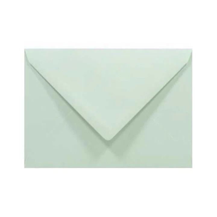 Set de plicuri decorative netede colorate, Netuno, Rainbow, C6, 114x162mm, 80g, Lipire umeda, V-tip, Verde deschis, 1000 buc