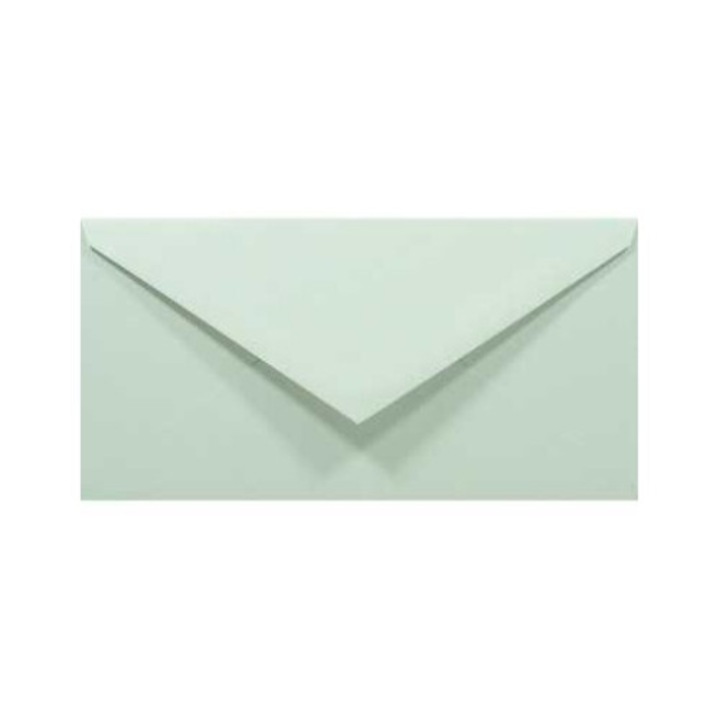 Комплект цветни гладки декоративни пликове, Netuno, Rainbow, DL, 110x220mm, 80g, Мокро лепило, V-тип, Светлозелени, 1000 бр