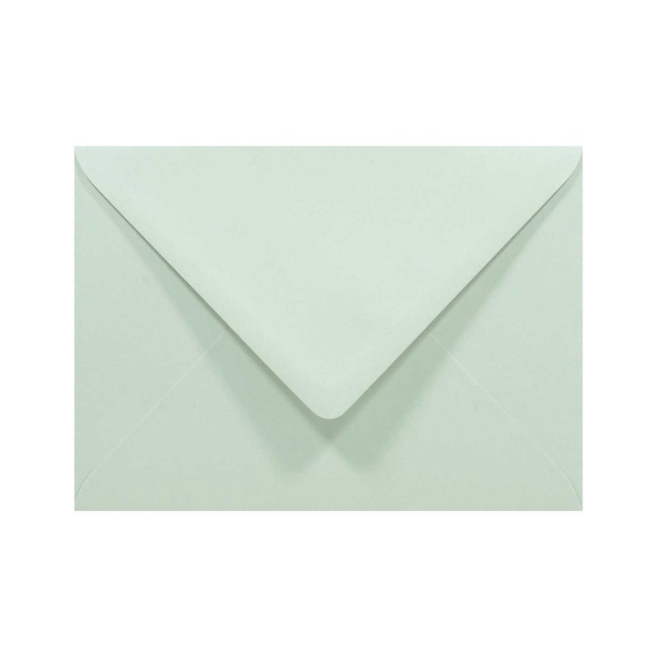 Комплект цветни гладки декоративни пликове, Netuno, Rainbow, B6, 125x175mm, 80g, Мокро лепило, V-тип, Светлозелени, 50 бр