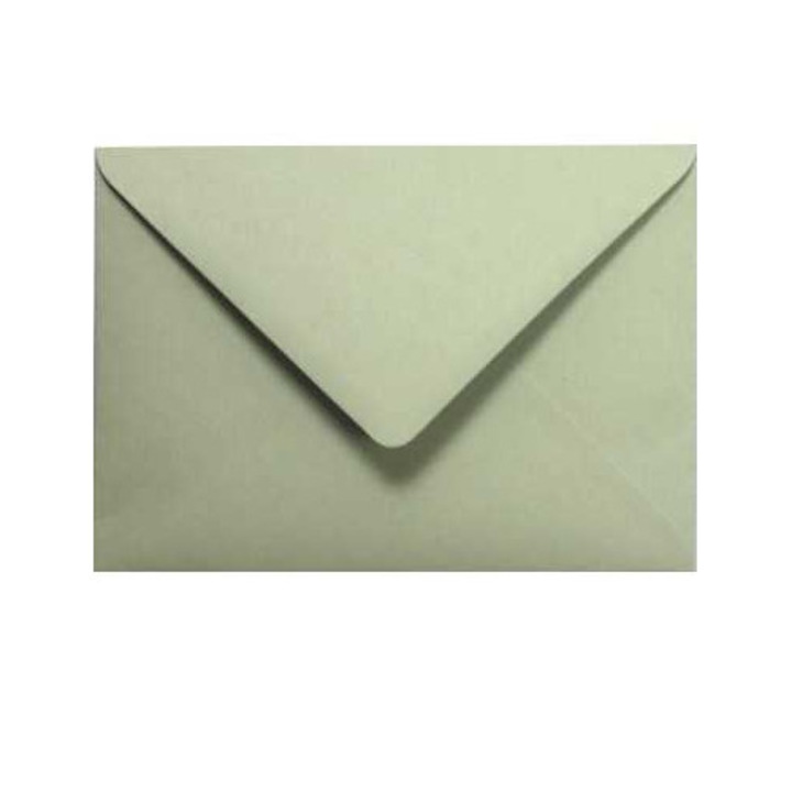 Set de plicuri decorative netede colorate, Netuno, Crush, ecologic, B6, 125x175mm, 120g, Lipire umeda, V-tip, Verde, 100 buc