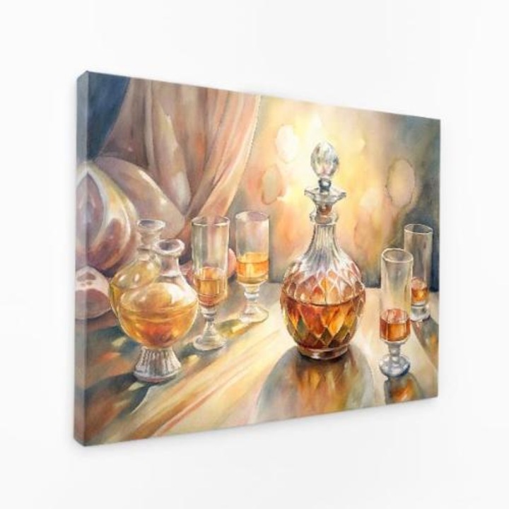 Картина на платно - Златни часове Слава Отражения - 70x50 см