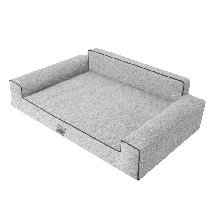 Pat pentru caini, Sales Core, Inari, 78x53x26cm, culoare cenusie, material eco-friendly