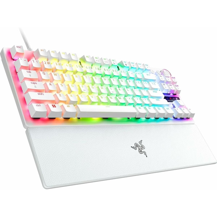 Razer Huntsman V3 Pro клавиатура, бяла, испански Qwerty, USB връзка
