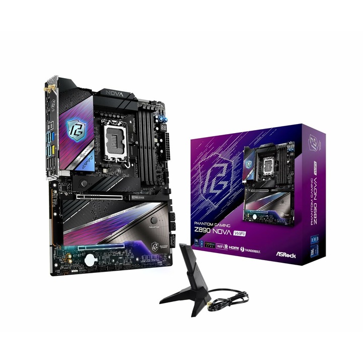 Дънна платка ASRock Z890 NOVA WIFI LGA 1851, 256GB, DDR5, ATX