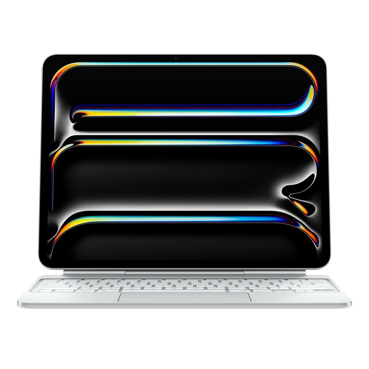 Tastatura Apple MWR43Z/A Alba Qwerty Spaniola, Bluetooth, Aluminiu