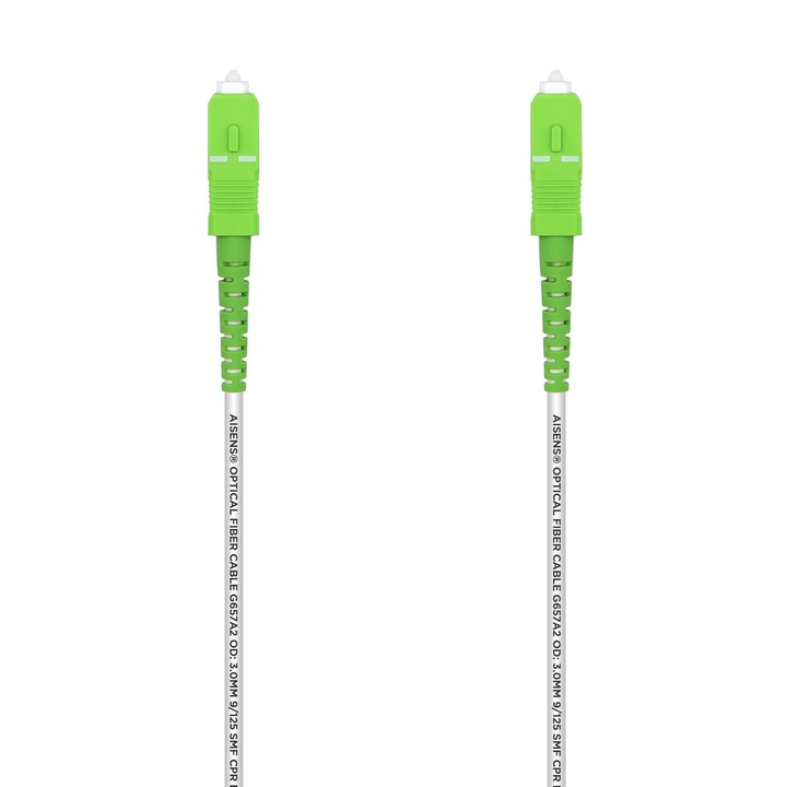 Cablu fibra optica Aisens A152-0500, alb, 20m