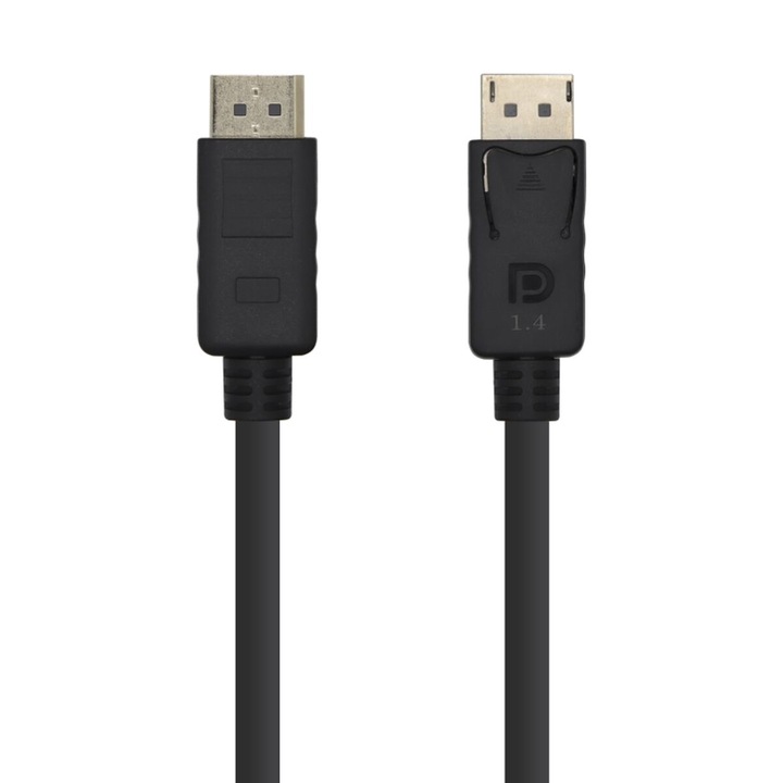 Aisens DisplayPort kábel, 80 cm, fekete, apa csatlakozó