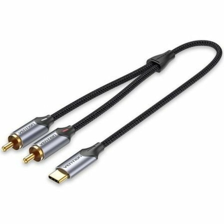 2 db-os Vention RCA kábel szett, 1,5 m, USB-C, 2 csatlakozó