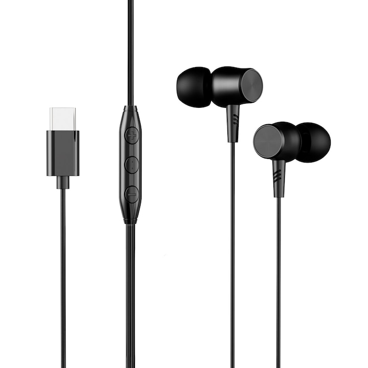 Casti PC Urban Factory HBV50UF-V2, wireless, negru, conectivitate Bluetooth, USB-C