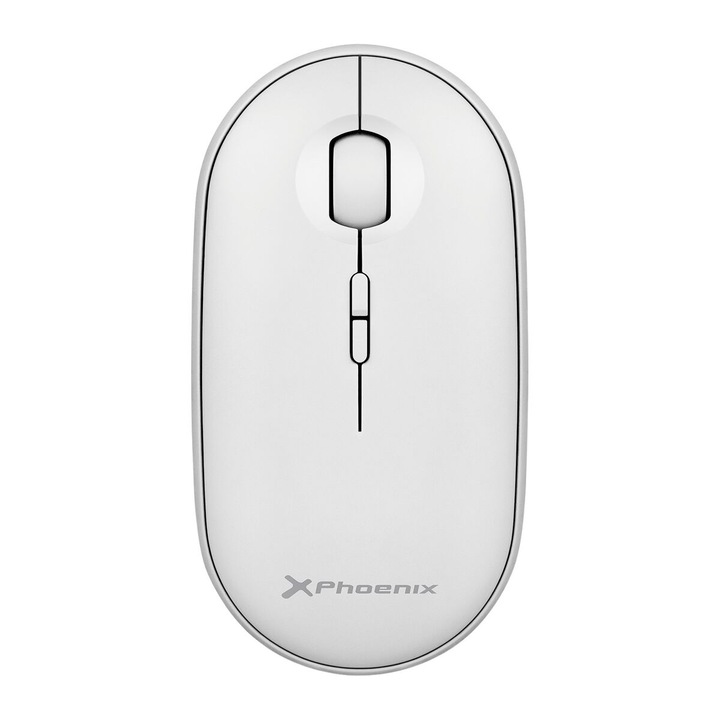 Mouse optic wireless Phoenix White 1600 dpi (1 unitate)