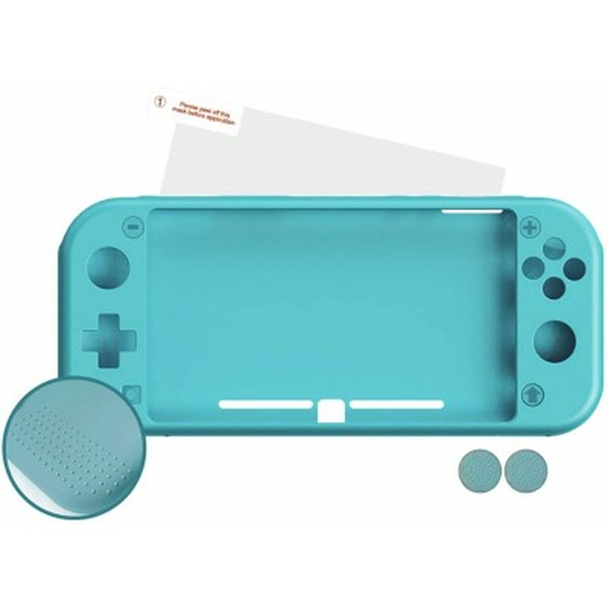 Husa tableta Nuwa pentru Nintendo Switch Lite, silicon, neagra, set accesorii