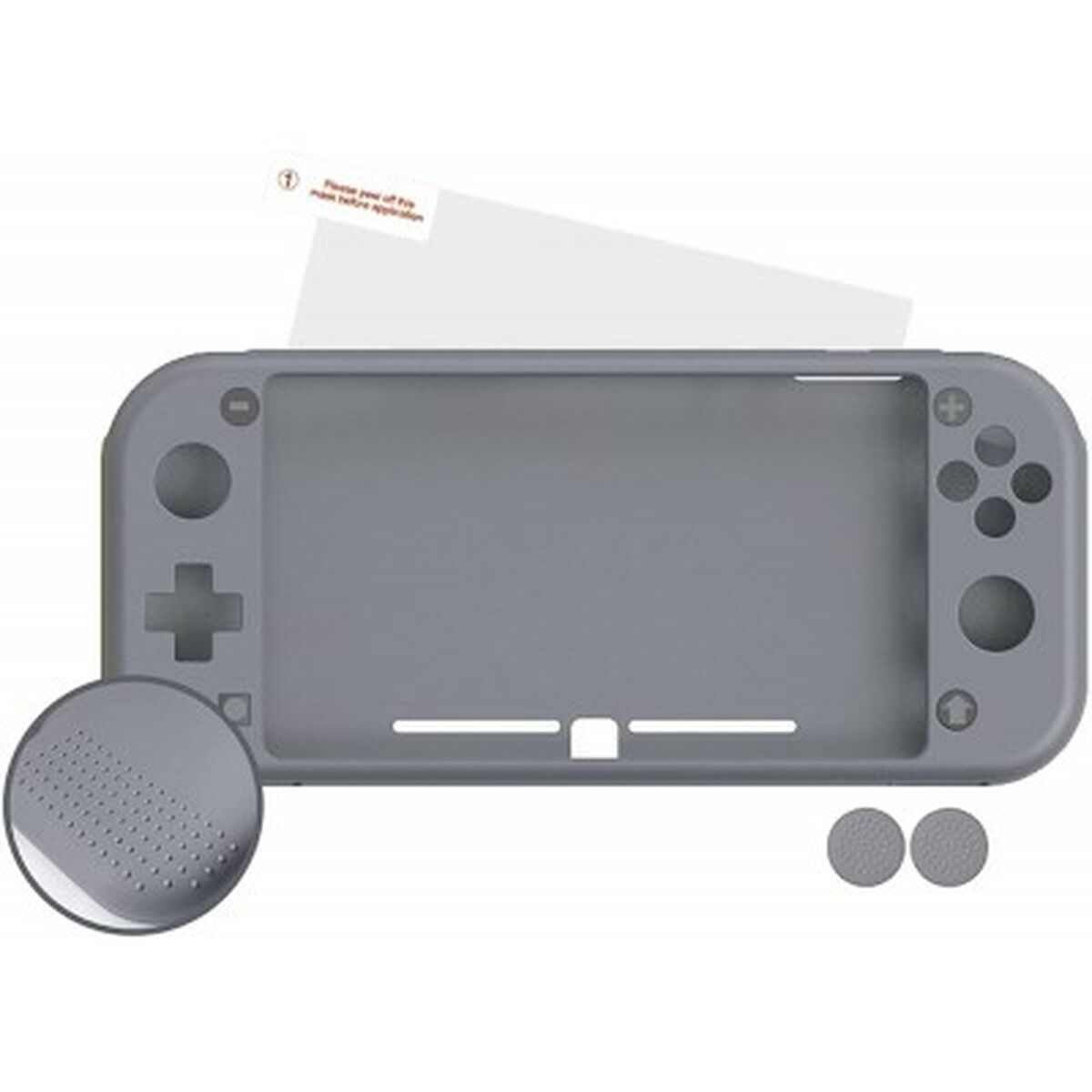 Husa tableta Nuwa pentru Nintendo Switch Lite, silicon, neagra, set accesorii