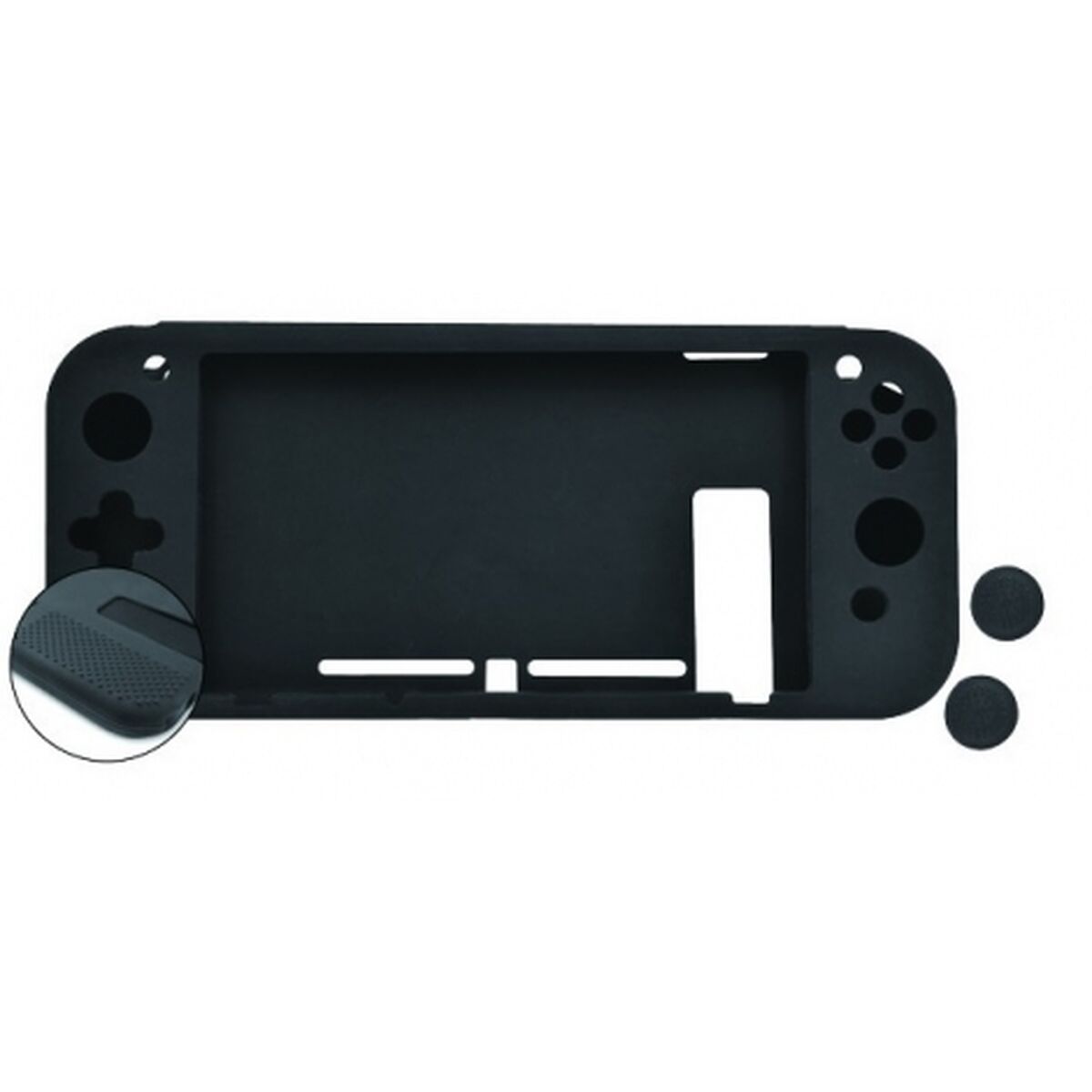 Husa tableta Nuwa pentru Nintendo Switch Lite, silicon, neagra, set accesorii