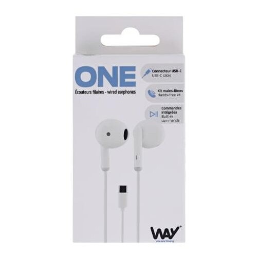 Casti cu fir TNB WESTYPECWH USB-C, alb