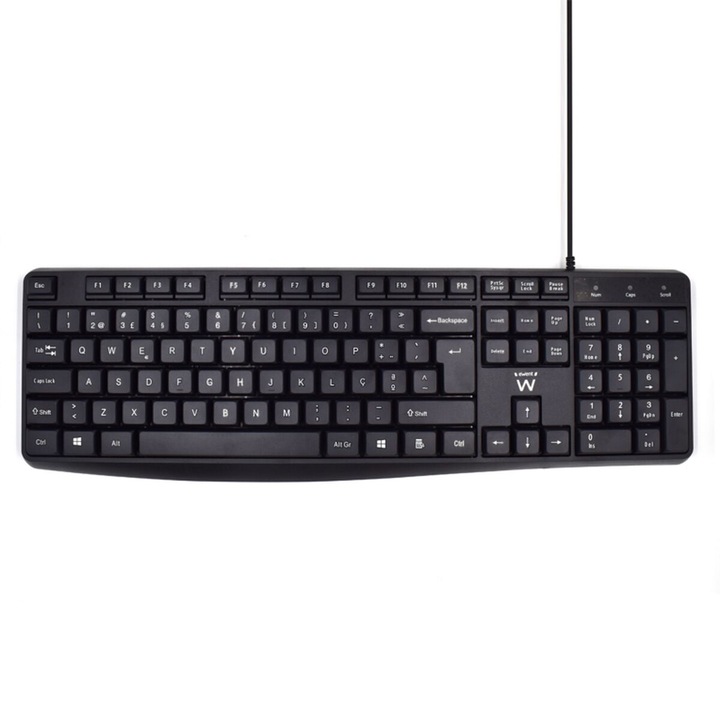 Tastatura Ewent EW3002 Negru spaniola Qwerty