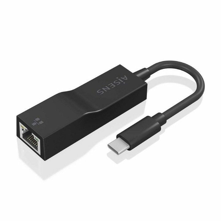 Adaptor retea Aisens A109-0765, LAN, USB-C, 10/100/1000 Mbps, negru