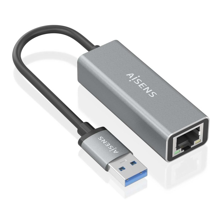 Adaptor retea Aisens A106-0897, gri, 23mm, Ethernet LAN, USB 3.2