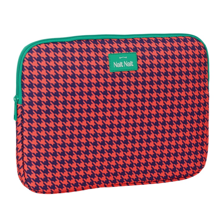 Nait Nait laptop tok Coral Houndstooth, korall, 34 x 25 x 2 cm