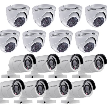 Kit Hikvision CCTV 16 camere dome/bullet TurboHD 2.0MP MK067-KIT17 Kit Hikvision CCTV 16 camere dome/bullet TurboHD 2.0MP MK067-KIT17