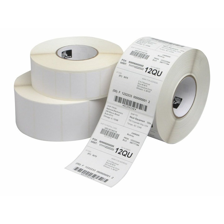 4 db Zebra címketekercsből álló készlet, 102 x 152 mm, fehér