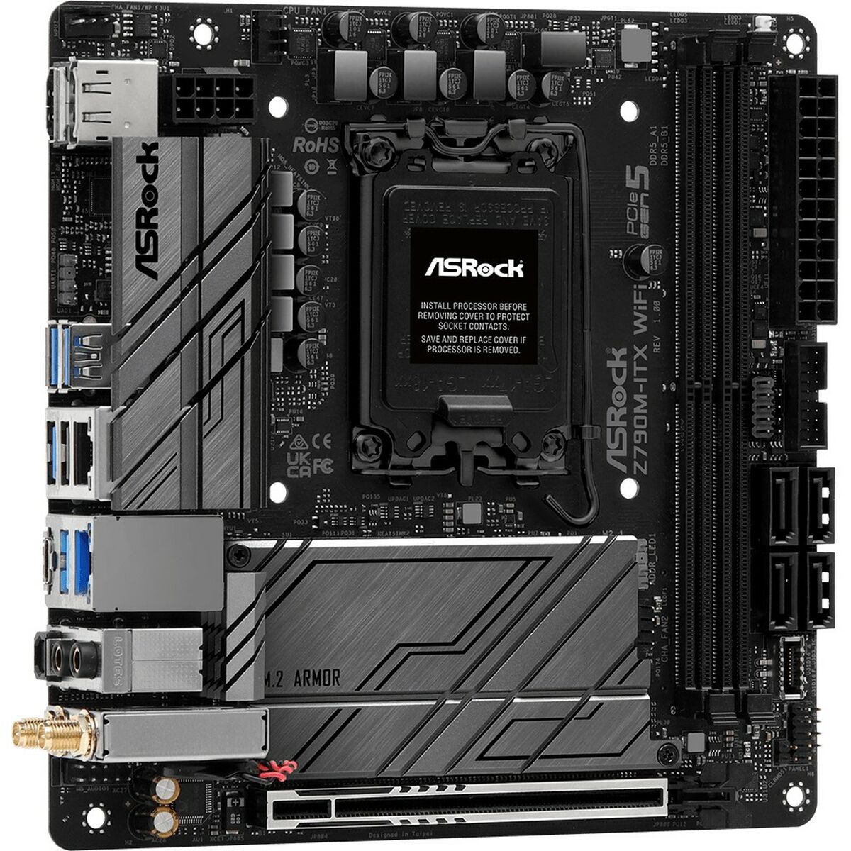 Placa de baza ASRock Z790M-ITX WiFi LGA 1700, Intel Z790 - eMAG.ro