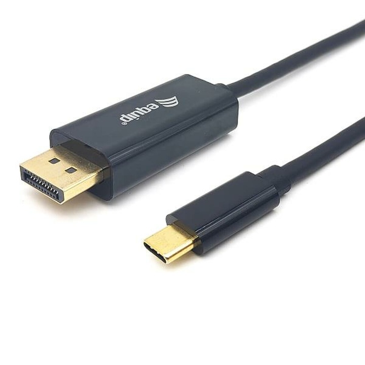 DisplayPort кабел Equip 133427, 2 м, сив, мъжки конектор