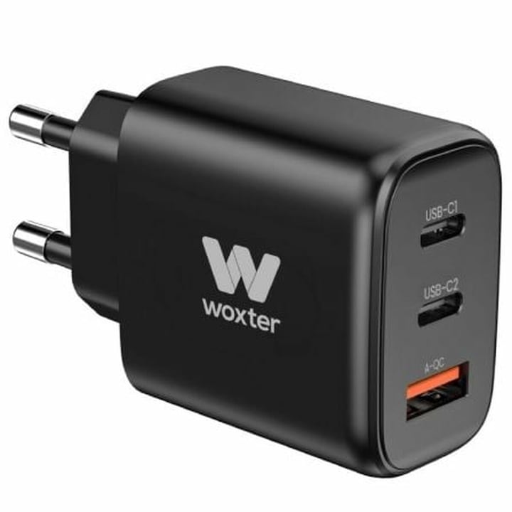 Incarcator de retea Woxter, PE26-176, 2xUSB-C, 1xUSB-A, negru