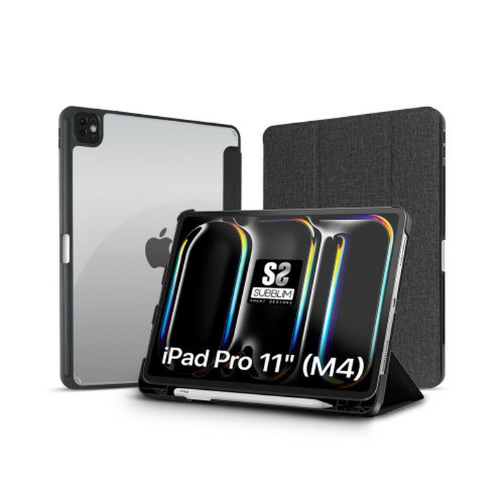 Husa tableta Subblim, model SUBCST-5SC401, negru, policarbonat, inchidere magnetica, unisex, 27,9cm