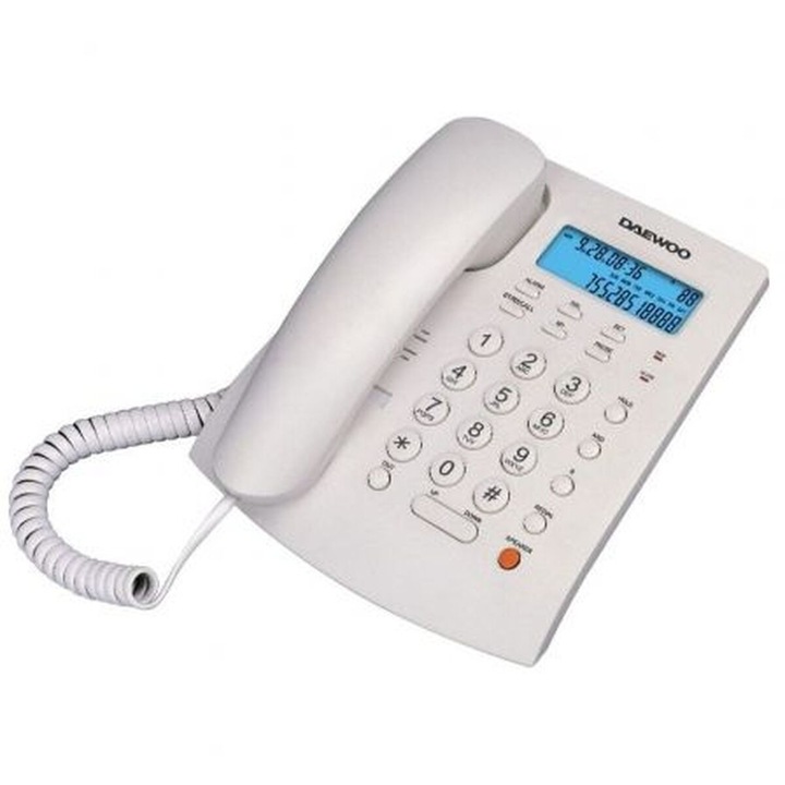 Telefon IP Daewoo DW6310, alb, cu maini libere, cu priza EU