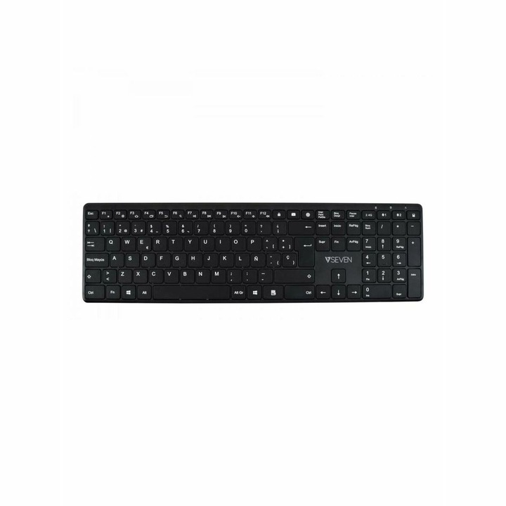 Tastatura Bluetooth V7 KW550 BT Qwerty Spaniola, Neagra