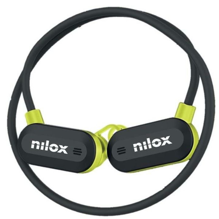 Casti wireless Nilox NXTWAIRTUNESBK, Bluetooth, culoare neagra