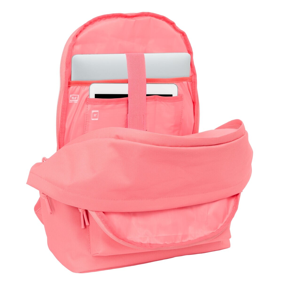 Rucsac laptop F.C. Barcelona, coral, 31x44x18cm, compartiment pentru laptop 15,6" si tableta 11"