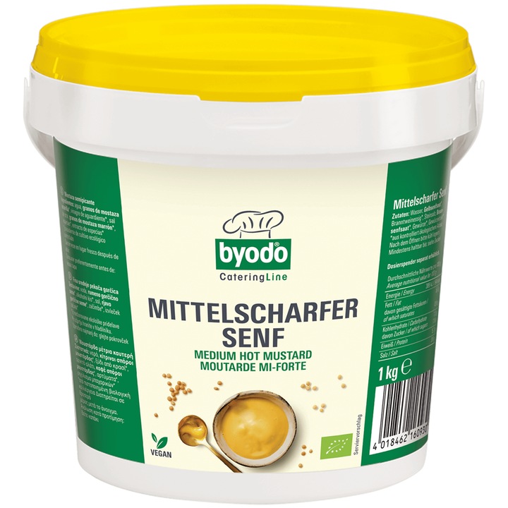 Mustar Bio Mediu Fin Vegan Fara Gluten Byodo 1 kg