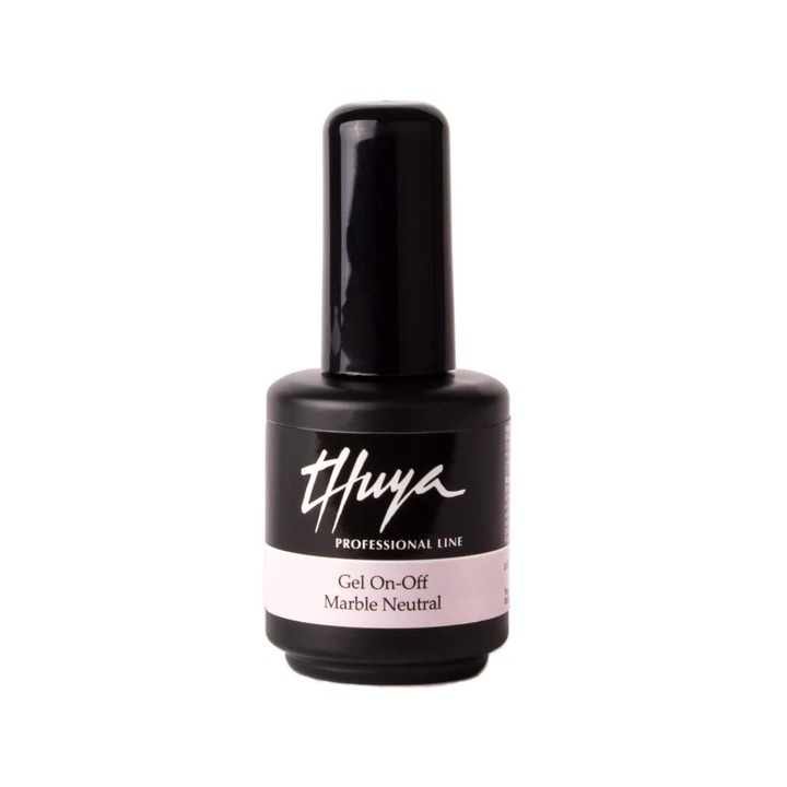 Oja cu gel, Thuya Professional GEL On-Off, MARMURA NEUTRE, 14 mL