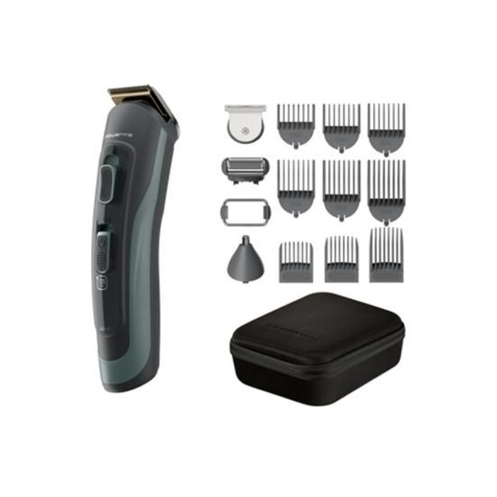 Clipper Rowenta, TN9444E0, Multigroomer, 15 az 1-ben fekete/zöld