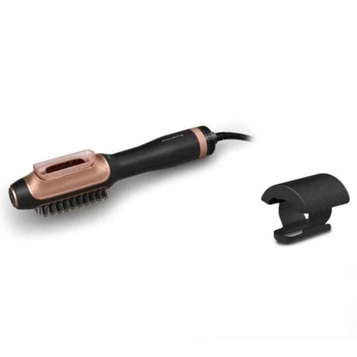 Perie electrica de par, Rowenta, Negru/Roz