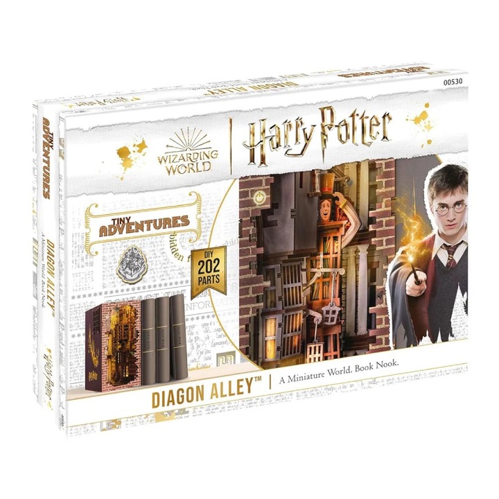 Пъзел Revell, Harry Potter, Tiny Adventures, Book Nook, Diagon Alley, 23 cm, Многоцветен