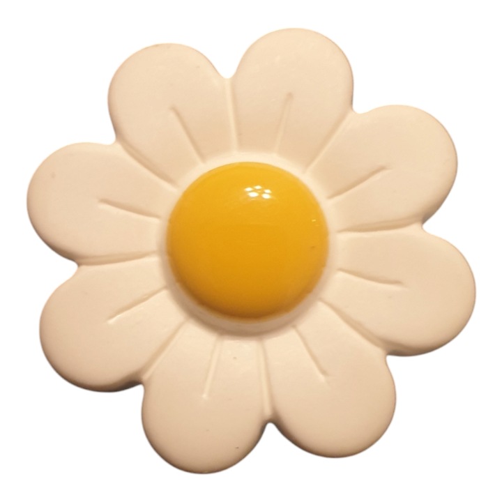 Gombos szekrényfogantyú, Metafranc, fehér százszorszép