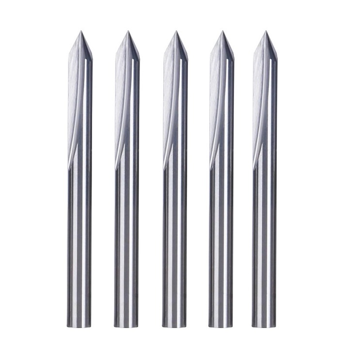 Set 5 Piese Bituiri CNC, Yakumuz, 60 Grade, 1/8", Carbide