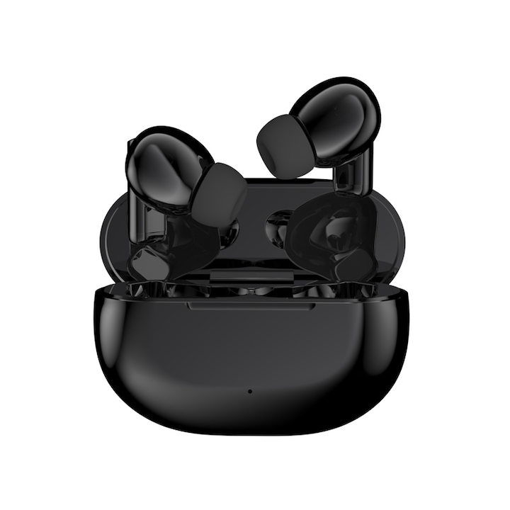 Безжични слушалки, черни, Bluetooth 5.4, 24 часа живот на батерията, сензорно управление, водоустойчиви
