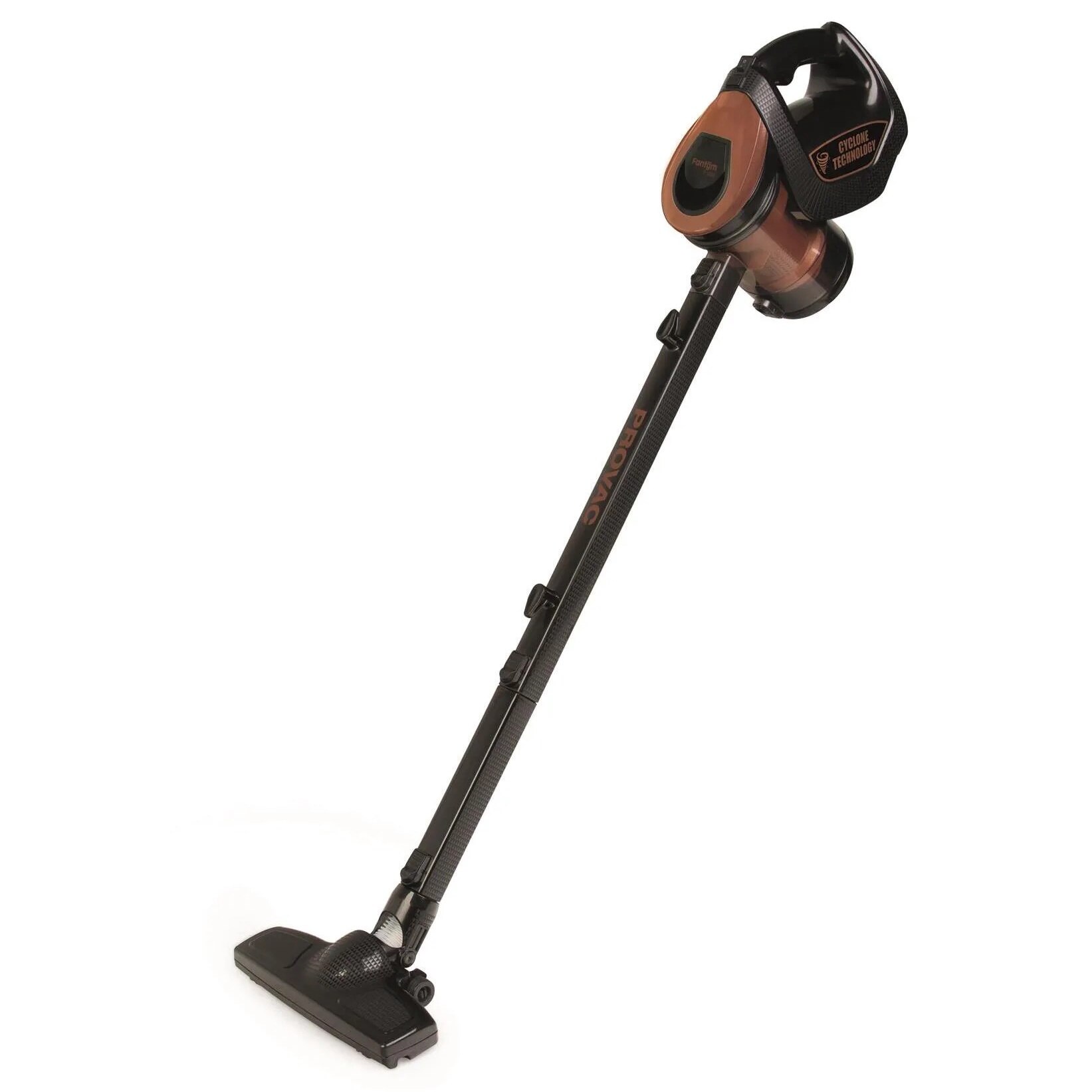Aspirator vertical Fantom Provac P5000, cu aspiratie mare, 850W, Cyclone, suport de podea, filtru HEPA, negru-copper