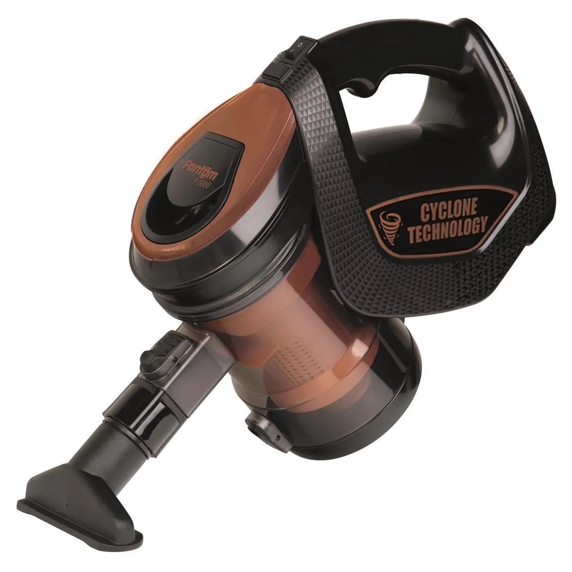 Aspirator vertical Fantom Provac P5000, cu aspiratie mare, 850W, Cyclone, suport de podea, filtru HEPA, negru-copper