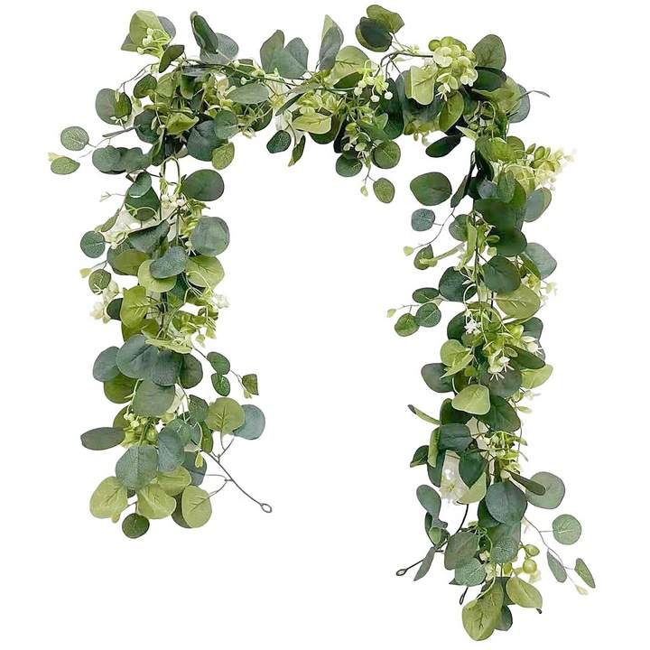 2 db-os műeukaliptusz girland szett, 180 cm, zöld