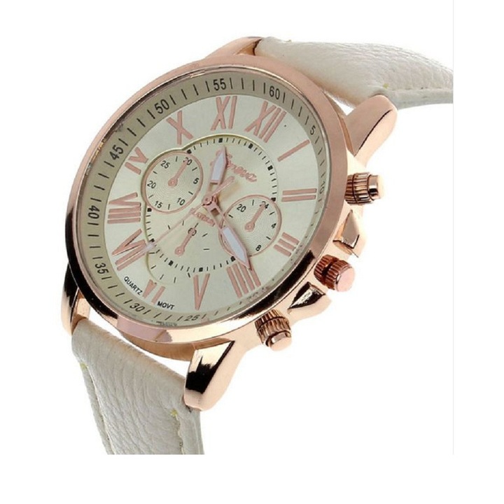 Műbőr Geneva karóra fehér