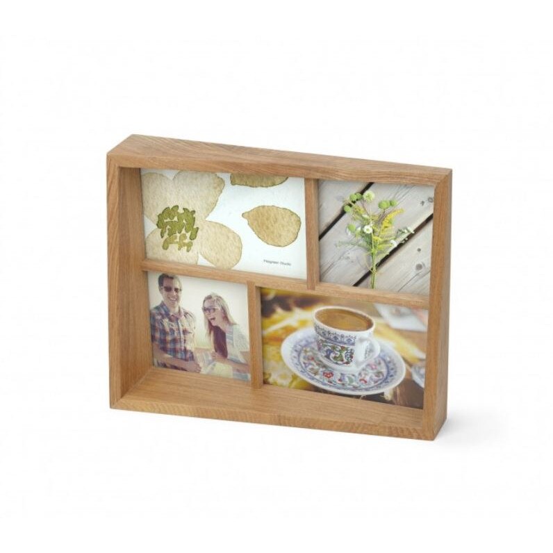 Rama foto Edge Multi Photo, 2 x (10 x 10 cm), 2 x (10 x 15 cm), Natural