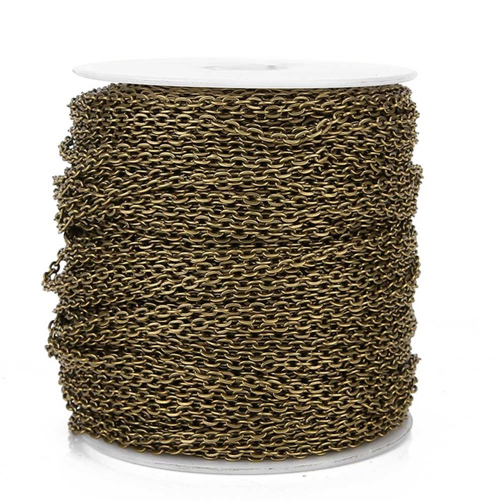 Метална нишка 2,5 мм, 100 м, бронз, комплект аксесоари за DIY бижута