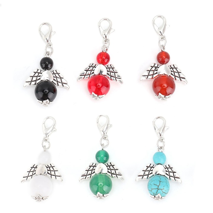 Комплект от 6 висулки, многоцветни