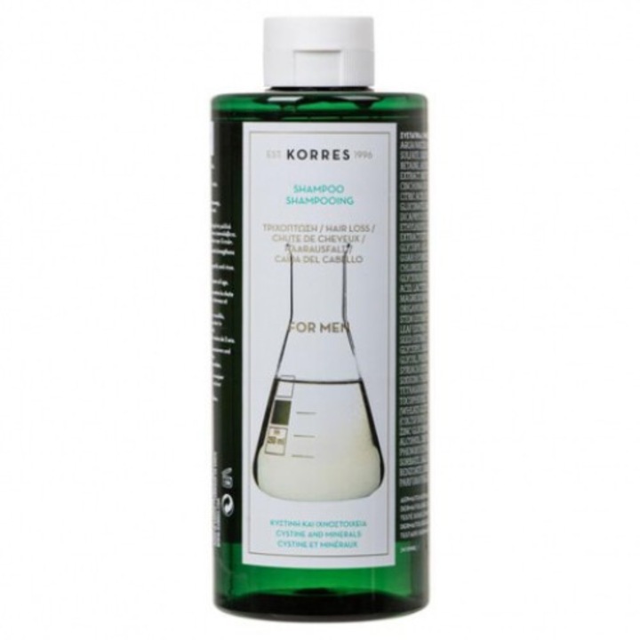 Sampon tonifiant anti-caderea parului Korres, pentru barbati cu cistina, 400 ml