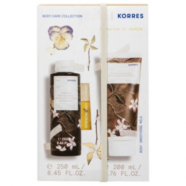 Set 2 produse cosmetice, Korres, Iasomie, Gel de dus 250 ml, Lotiune de corp 200 ml